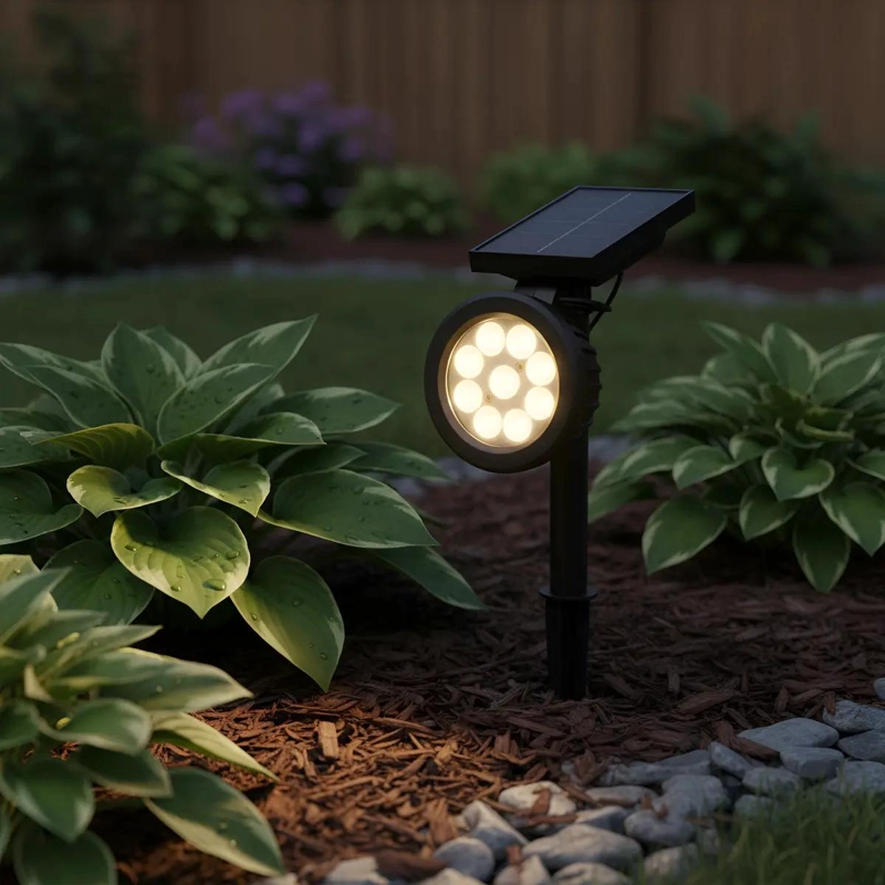 FAROL SOLAR EXTERIOR LED PARA JARDIN CON ESTACA - 1