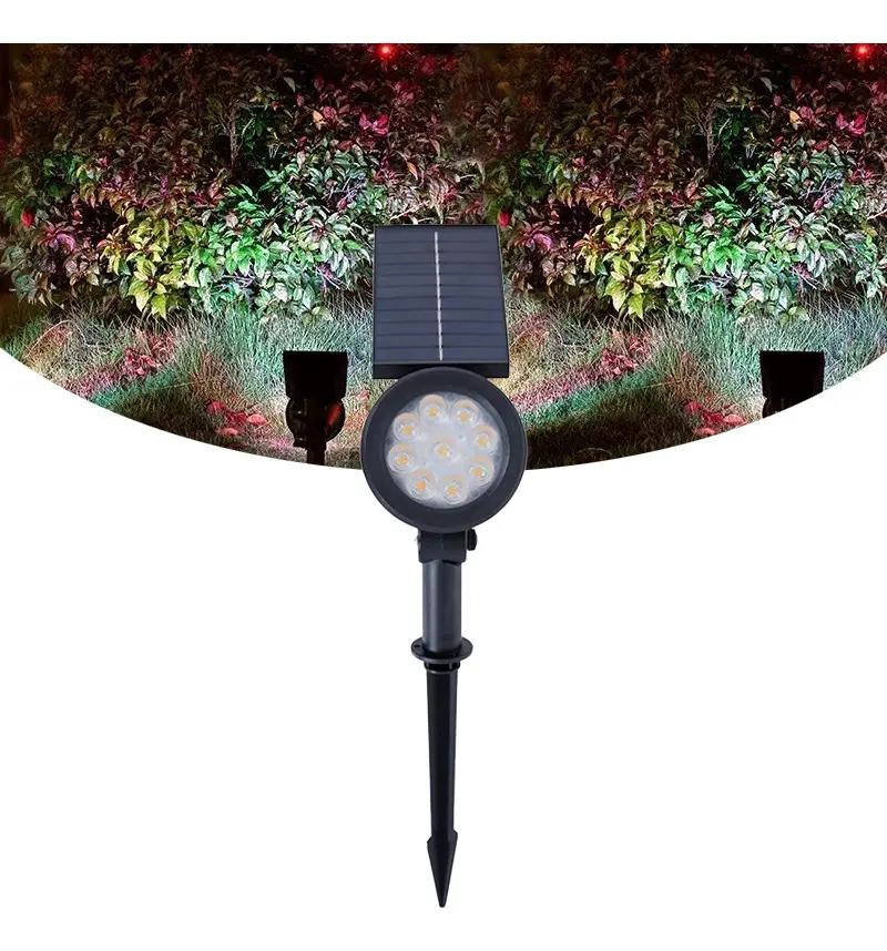 FAROL SOLAR EXTERIOR LED PARA JARDIN CON ESTACA - 2