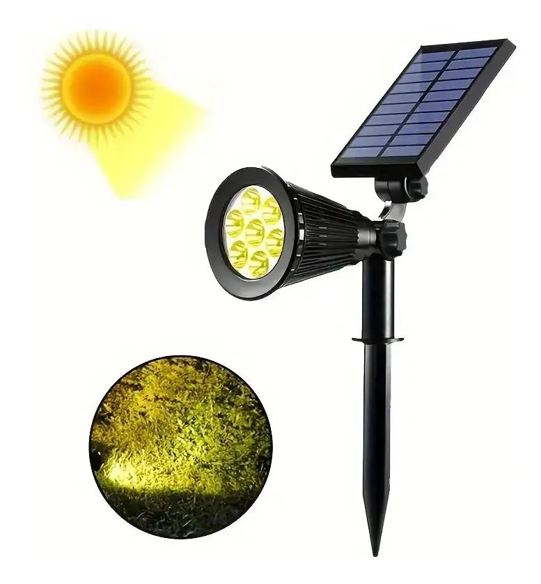 FAROL SOLAR EXTERIOR LED PARA JARDIN CON ESTACA - 3