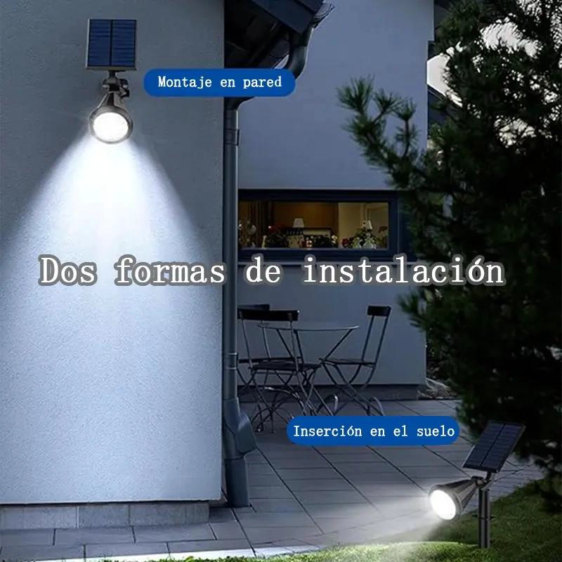 FAROL SOLAR EXTERIOR LED PARA JARDIN CON ESTACA - 5