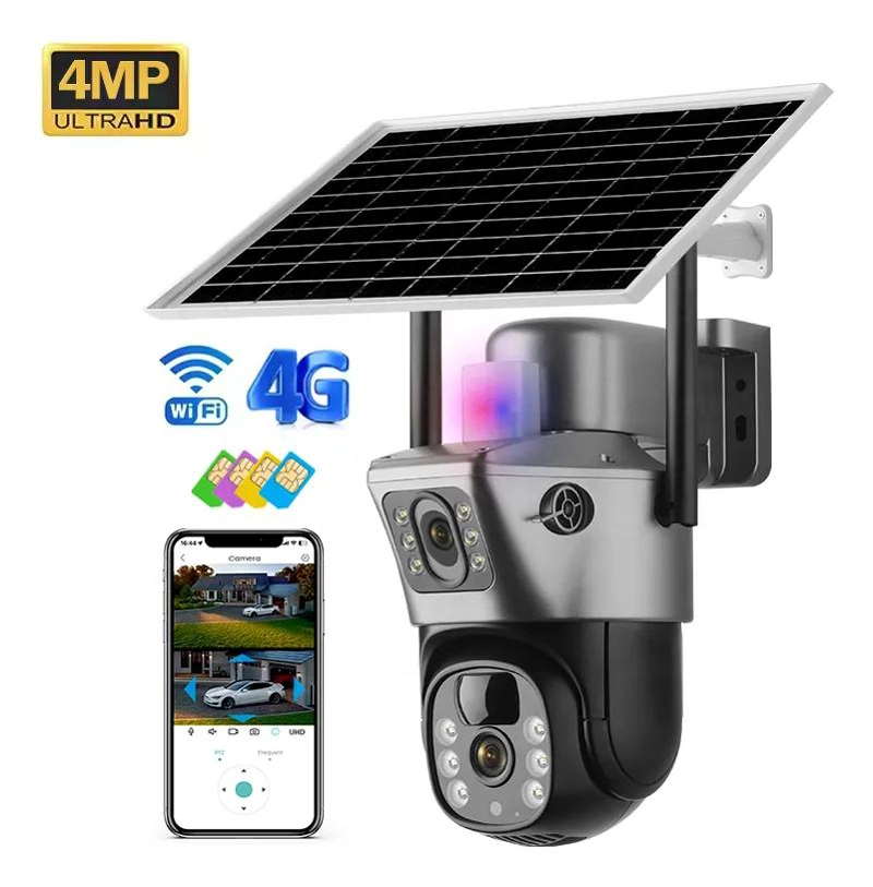 CAMARA DE SEGURIDAD SOLAR 4G CON DOBLE LENTE Y PROTECCION - 2