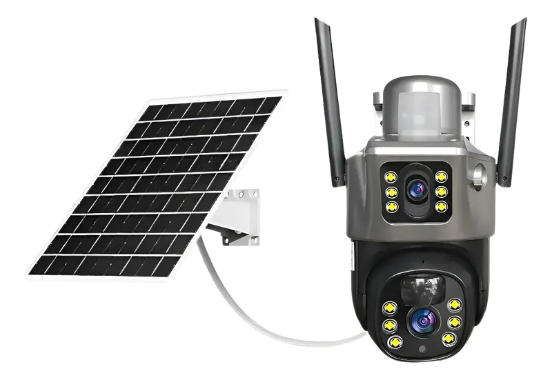 CAMARA DE SEGURIDAD SOLAR 4G CON DOBLE LENTE Y PROTECCION - 4