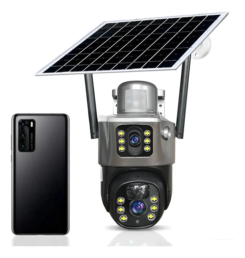 CAMARA DE SEGURIDAD SOLAR 4G CON DOBLE LENTE Y PROTECCION - 5