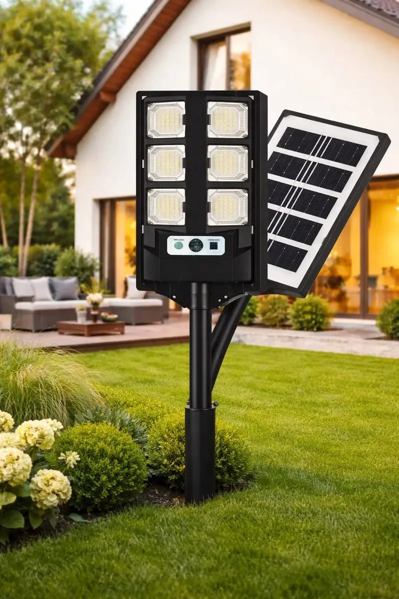 FOCO SOLAR 600W LUZ LED EXTERIOR CON SOPORTE NEGRO - 4