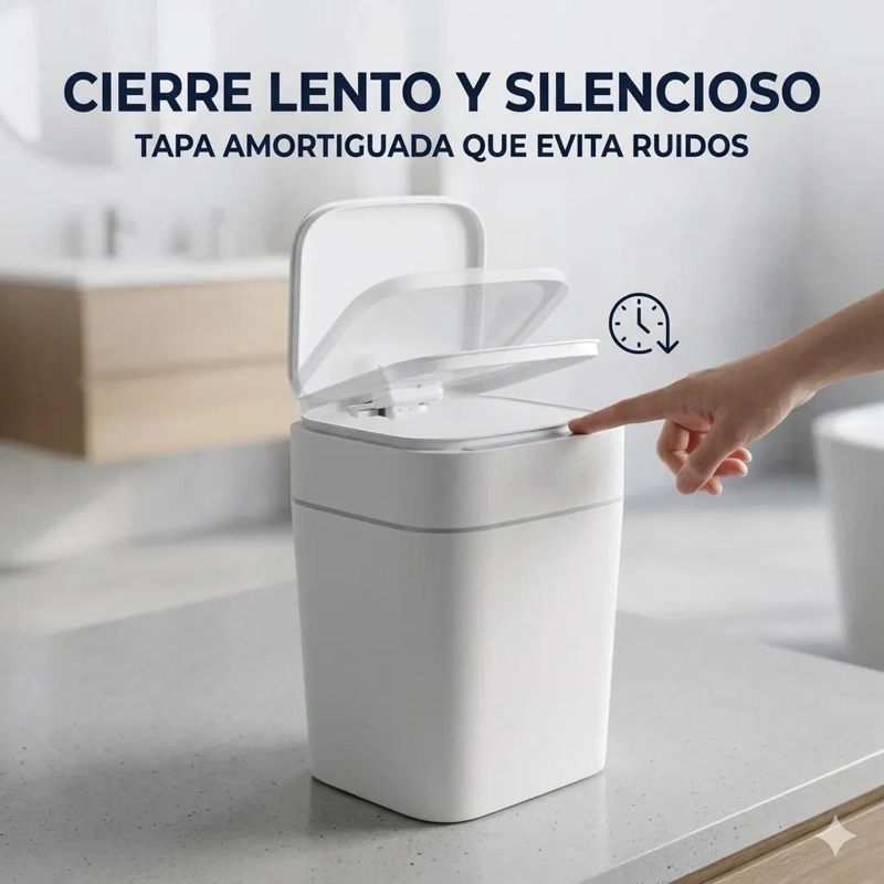 BOTE DE BASURA INTELIGENTE CON SENSOR AUTOMATICO 8L - 4