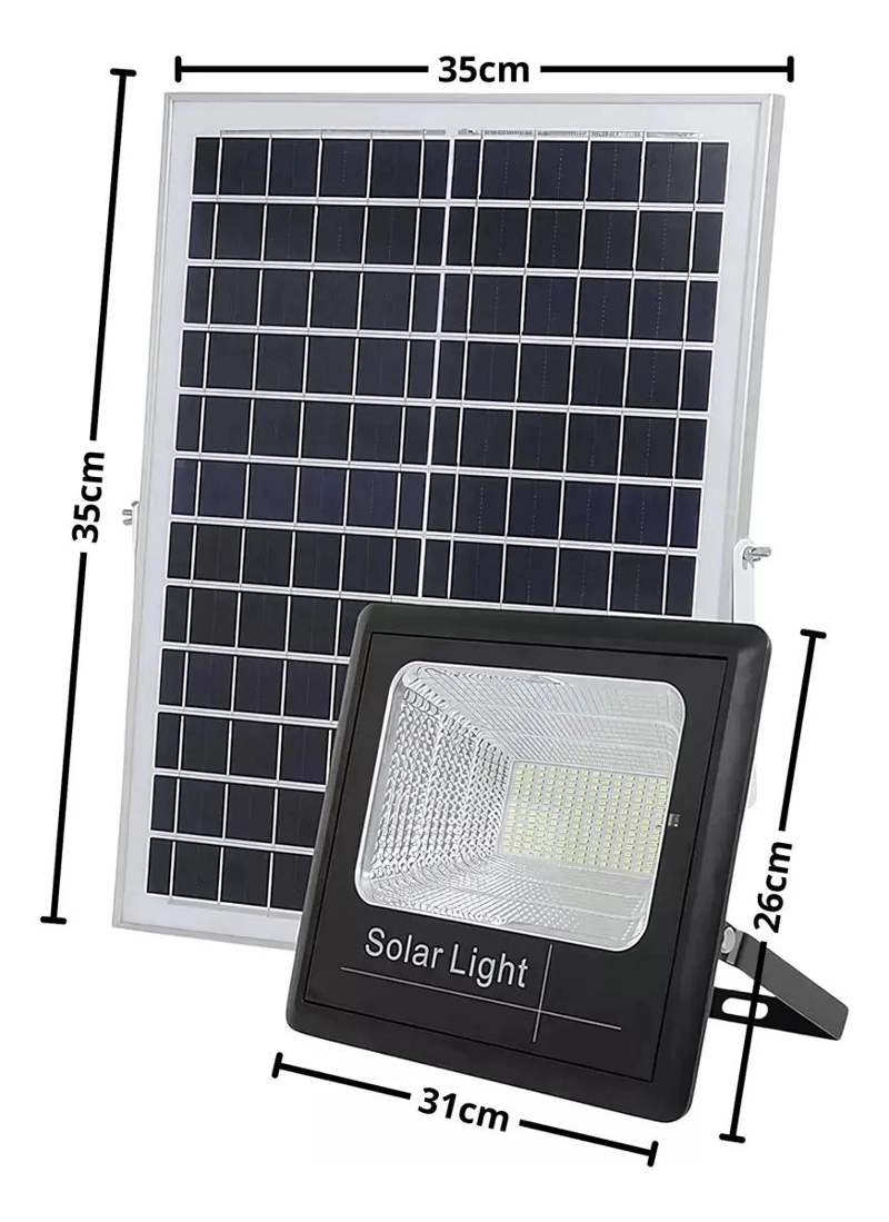 FOCO SOLAR 1000W CON PANEL SOLAR Y CONTROL REMOTO - 4