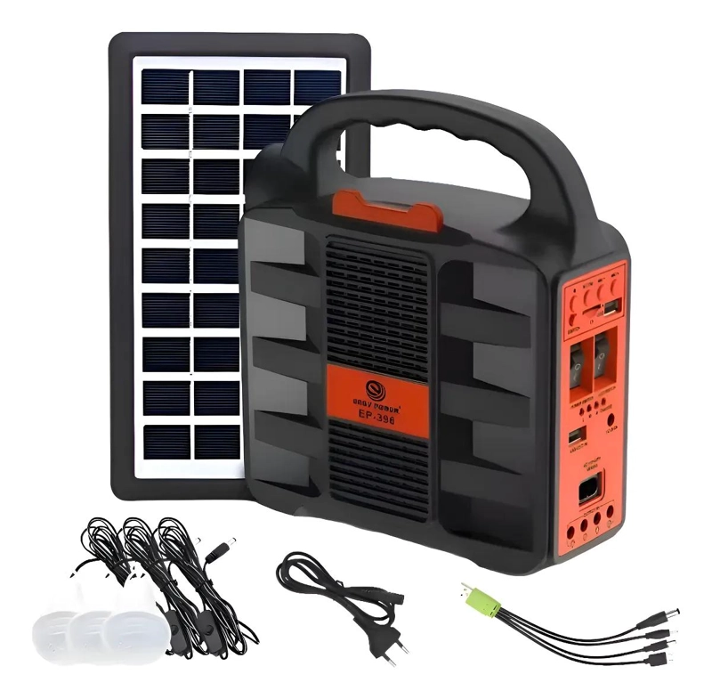 KIT DE EMERGENCIA CON CARGA SOLAR Y POWERBANK - 1
