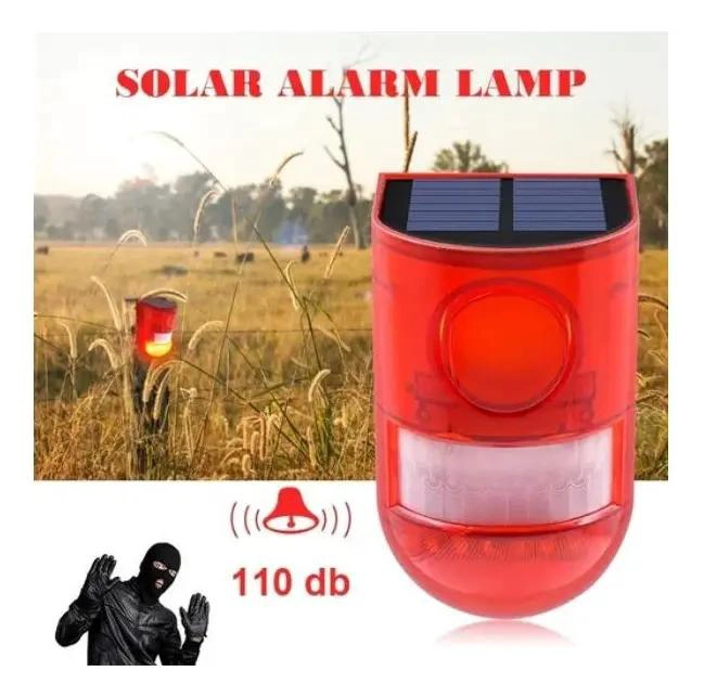 SIRENA DE ALARMA CON SENSOR DE MOVIMIENTO Y LUZ SOLAR - 3