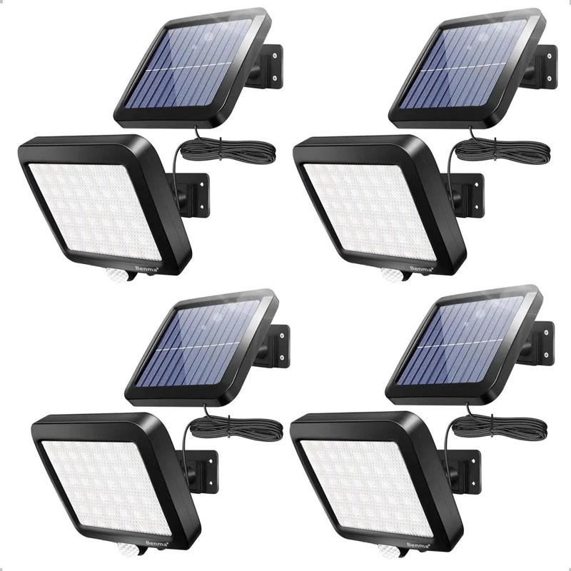 PACK 4 FOCOS SOLARES POTENTES 250W LUZ BLANCA - 1