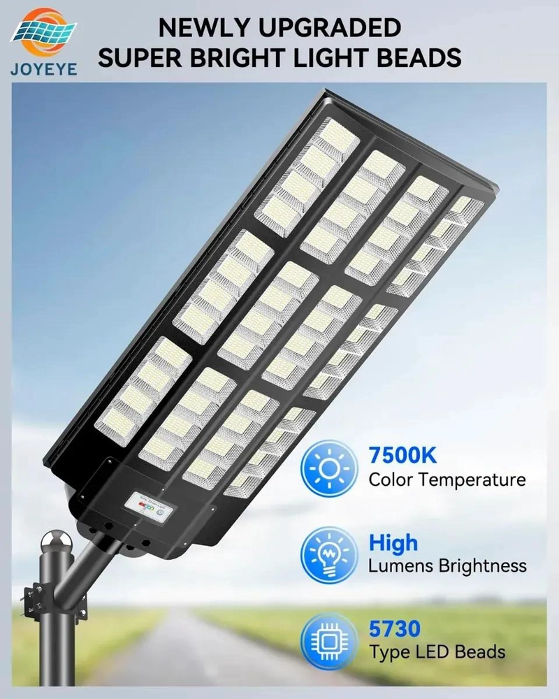 FOCO SOLAR LED GIGANTE 10000W CON CONTROL Y SOPORTE - 5