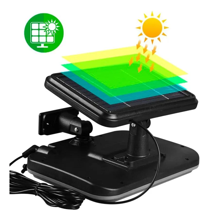 FOCO LED CON PANEL SOLAR Y SENSOR DE MOVIMIENTO PARA USO - 4