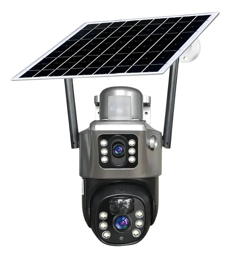 CAMARA DE SEGURIDAD SOLAR 4G DOBLE LENTE IP66 - 1