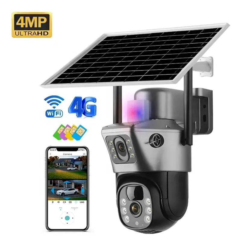 CAMARA DE SEGURIDAD SOLAR 4G DOBLE LENTE IP66 - 3