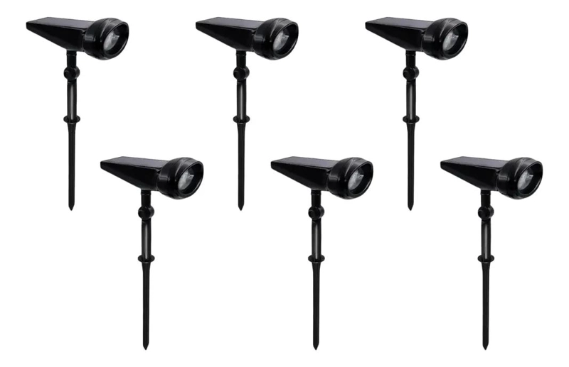 PACK 6 FOCOS ESTACA LED SOLAR PARA EXTERIOR - 1
