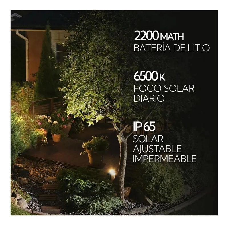 PACK 6 FOCOS ESTACA LED SOLAR PARA EXTERIOR - 3