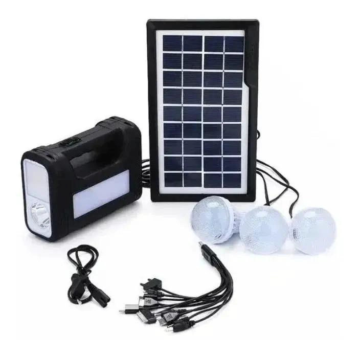 KIT SOLAR DE EMERGENCIA PARA CAMPING CON AMPOLLETAS 220V - 1
