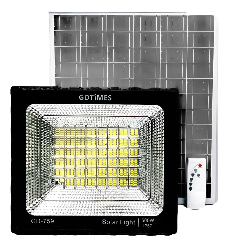FOCO SOLAR EXTERIOR REFLECTOR 500W CON PANEL Y CONTROL - 1
