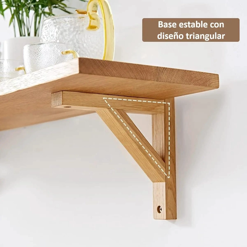 ESTANTE ORGANIZADOR DE BAÑO CON REPISAS FLOTANTES MARRON - 3