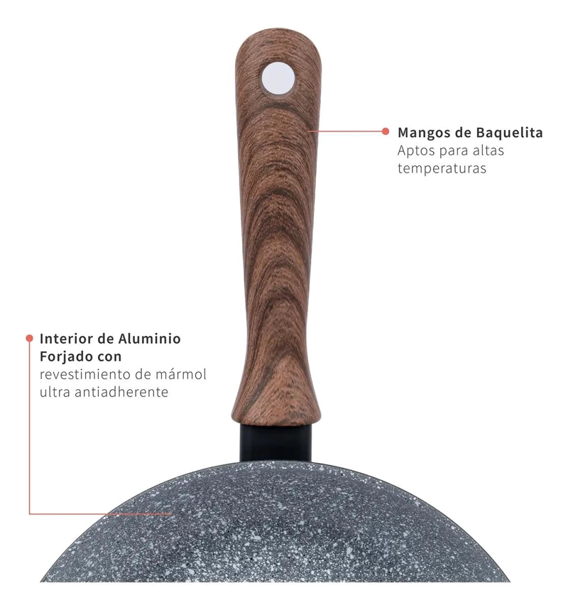 BATERIA DE COCINA CON SET DE 12 UTENSILIOS NEGRO - 5