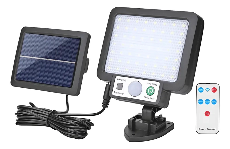 FOCO SOLAR LED EXTERIOR CON SENSOR DE MOVIMIENTO - 1