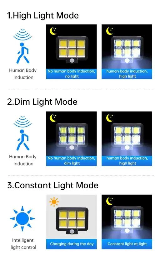 FOCO SOLAR LED EXTERIOR CON SENSOR DE MOVIMIENTO - 5
