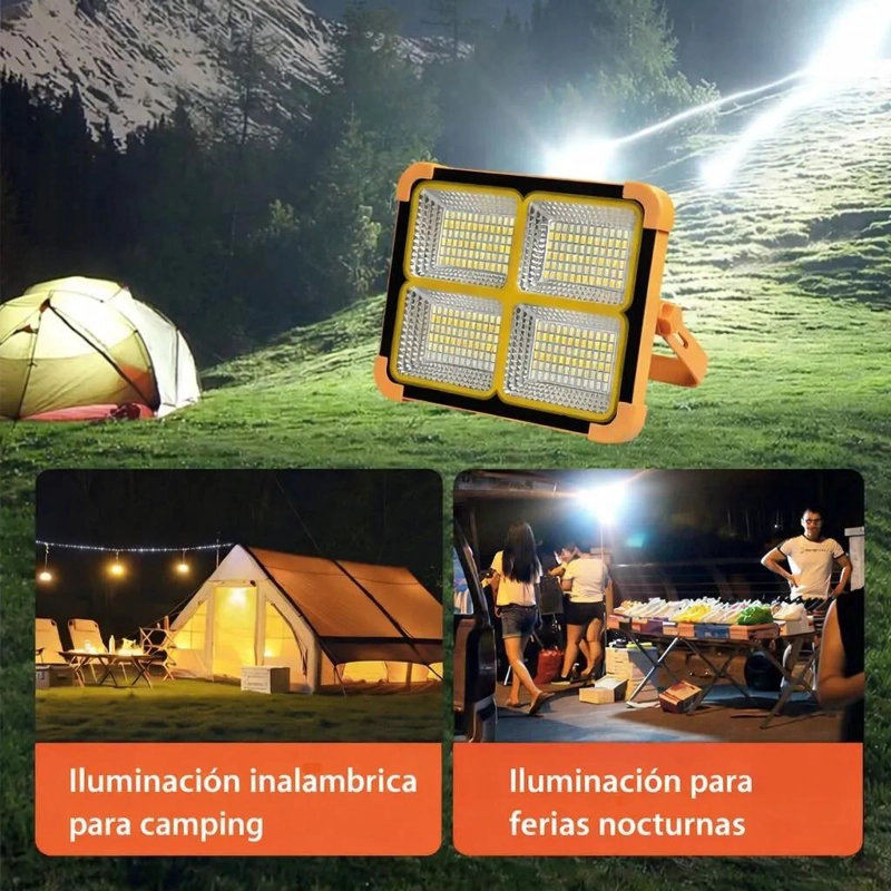 PACK 2 FOCOS LED SOLAR DE EMERGENCIA CON USB-C Y IP66 - 2