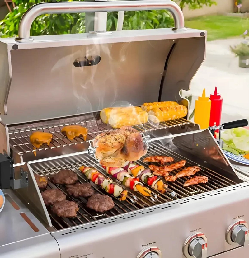 SET MOTOR PARA PARRILLA CON TENEDORES Y SOPORTES 90 CM - 2