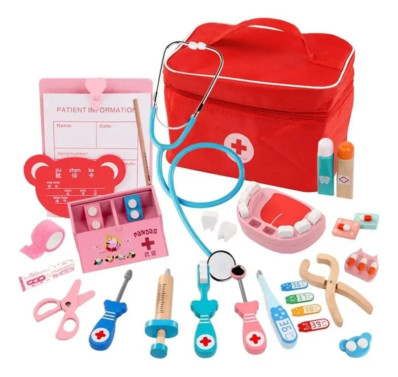 KIT DE SIMULACION ME DICO DE MADERA PARA NIÑOS - 3