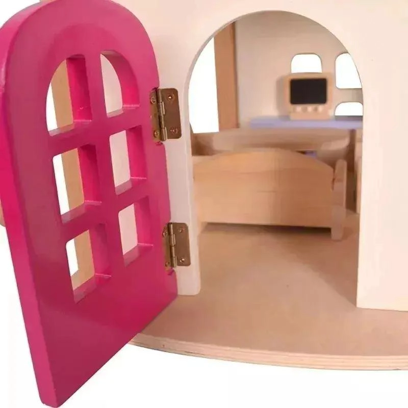 CASA GRANDE REALISTA DE MUÑECAS DE MADERA DIDACTICA - 5