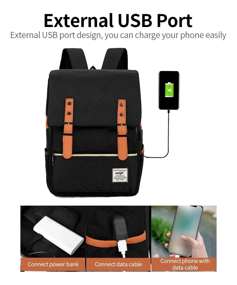MOCHILA CON SET DE 3 PIEZAS Y CARGADOR USB - 2
