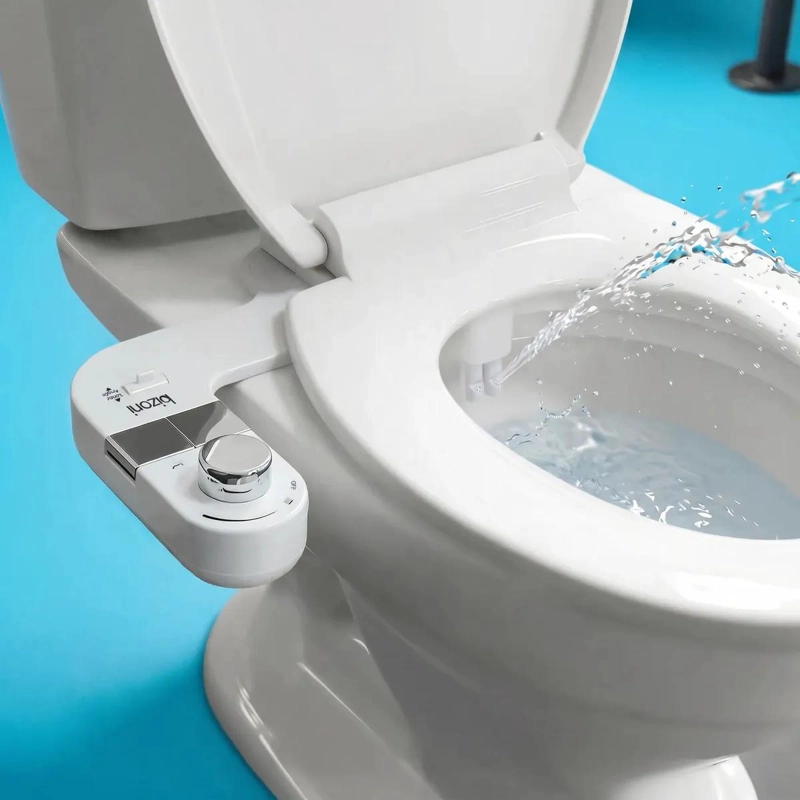 ADAPTADOR BIDET CON 2 BOQUILLAS AUTOLIMPIANTES PARA WC - 1