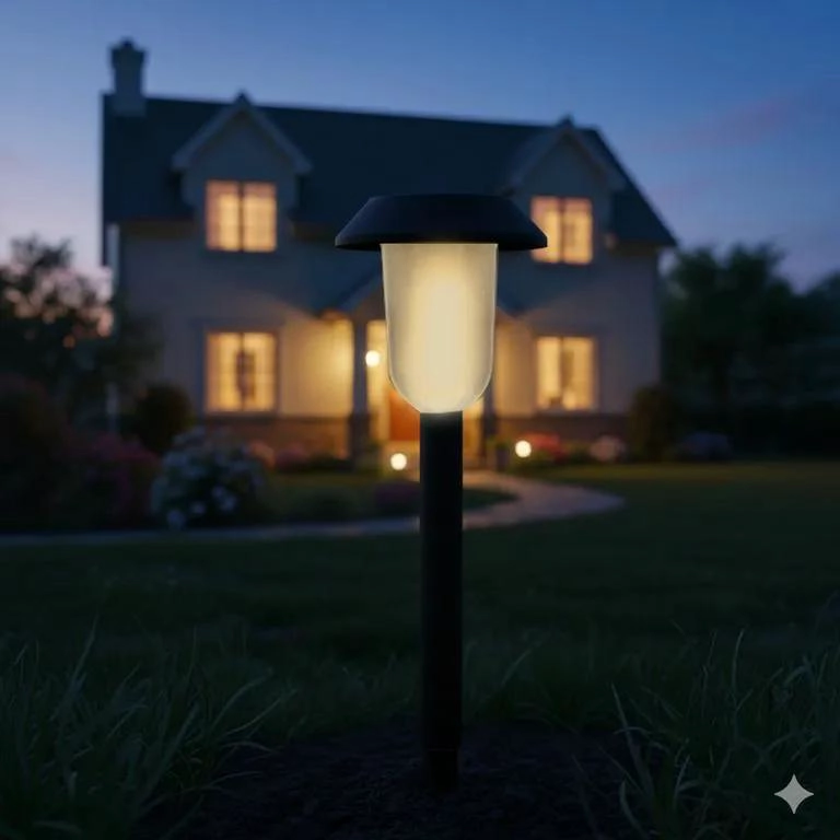 ESTACA SOLAR LED 0.5W PARA JARDIN ILUMINACION EXTERIOR - 4