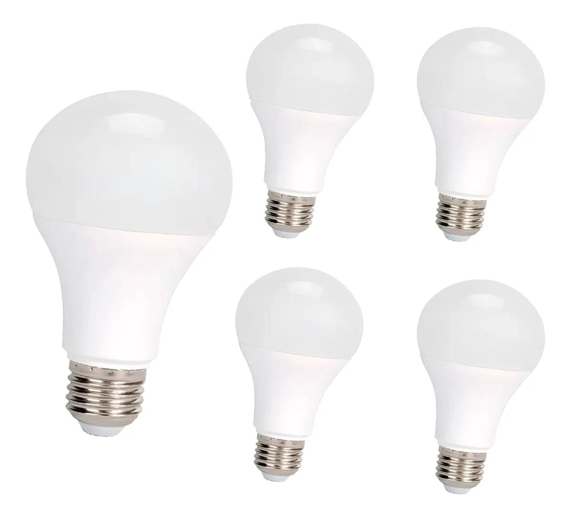 SET 5 AMPOLLETAS LED 7W E27 LUZ FRIA - 1