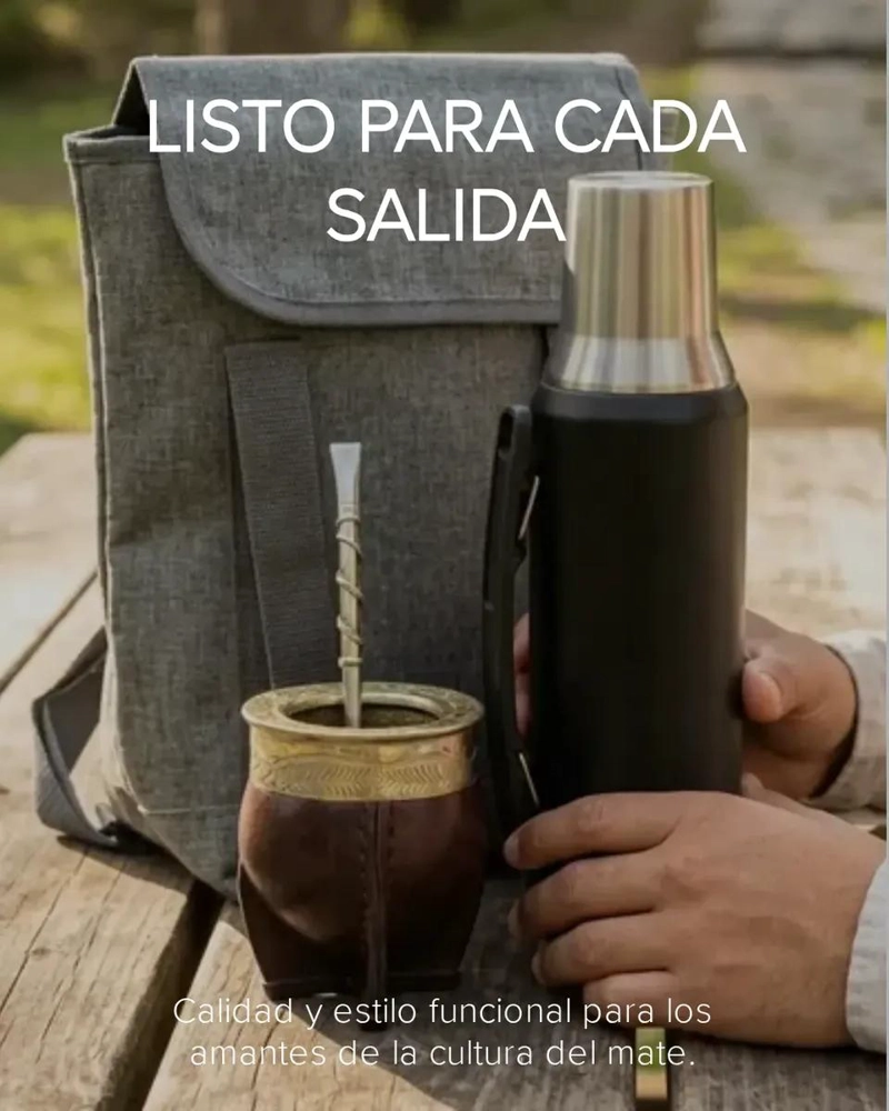 BOLSO MATERO 34CM CON SEPARADOR PARA TERMO 1.2L - 5