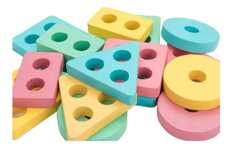 BLOQUES DE MADERA GEOME TRICOS PARA APILAR - 5