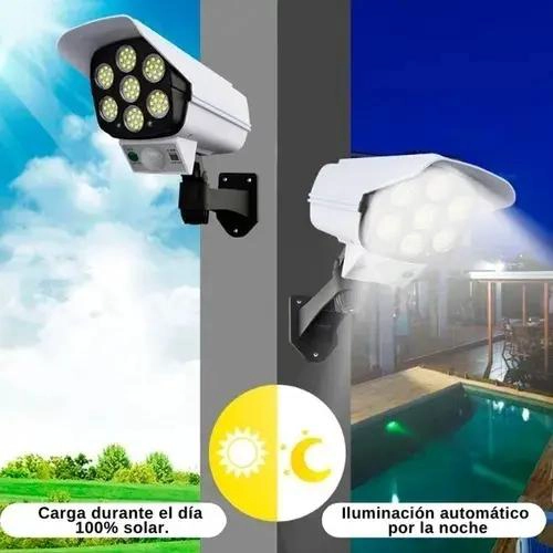 PACK 4 FOCOS LUZ SOLAR CON CAMARA Y CONTROL - 5