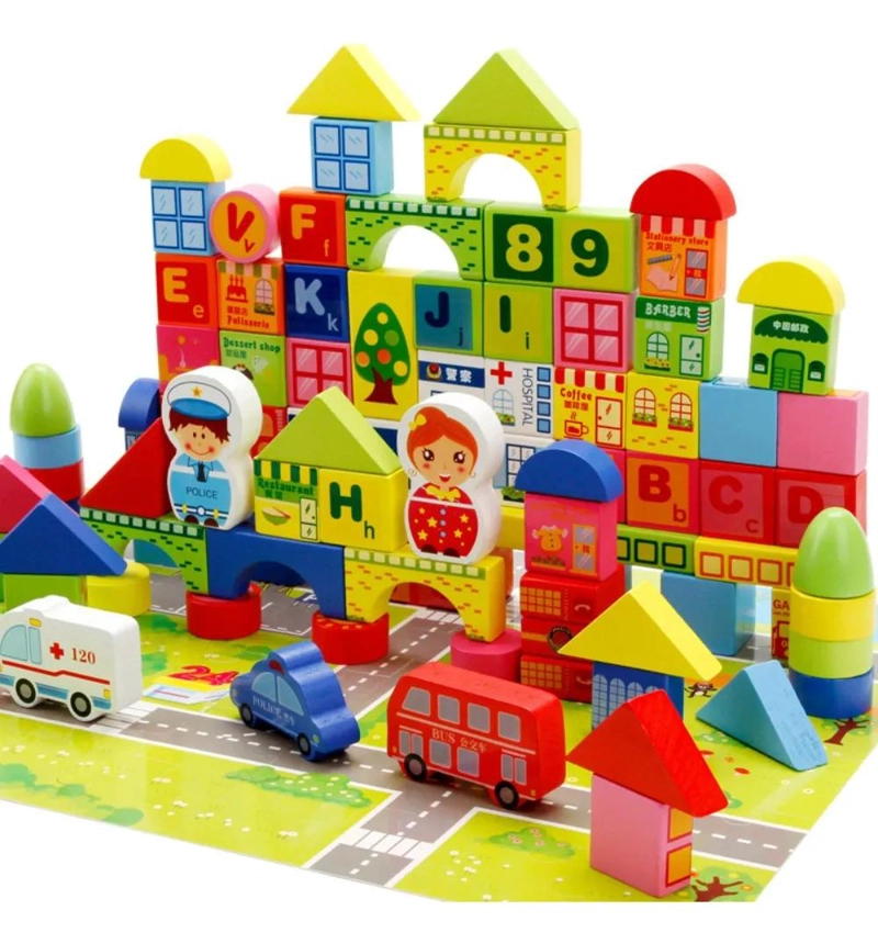 BLOQUES DE CONSTRUCCION PARA NIÑOS ESTILO CIUDAD - 1
