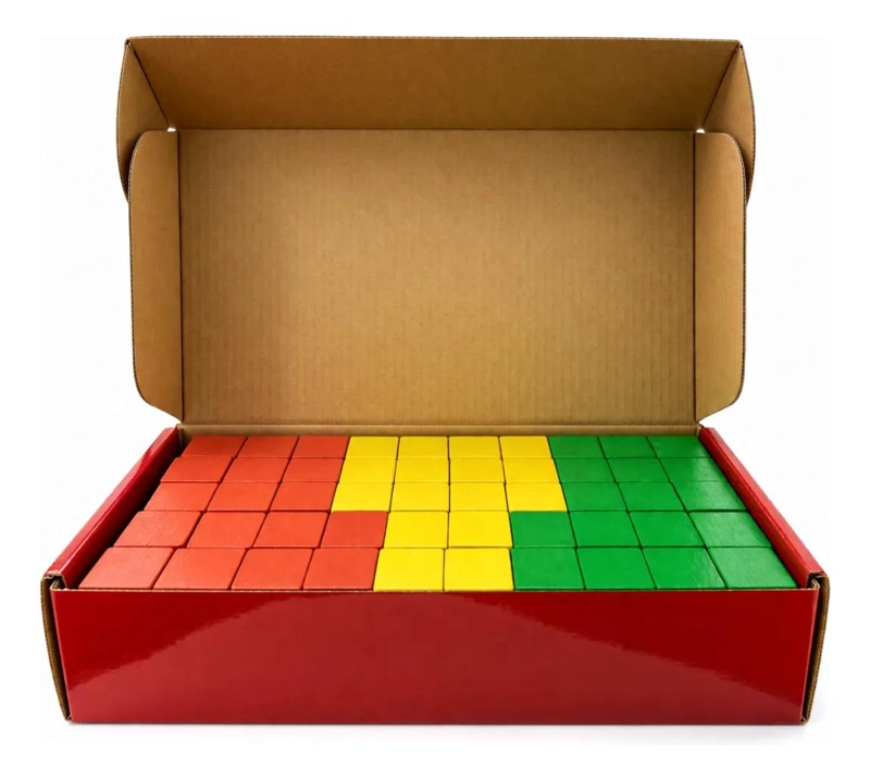 SET 100 BLOQUES DE CONSTRUCCION DE MADERA MONTESSORI - 5