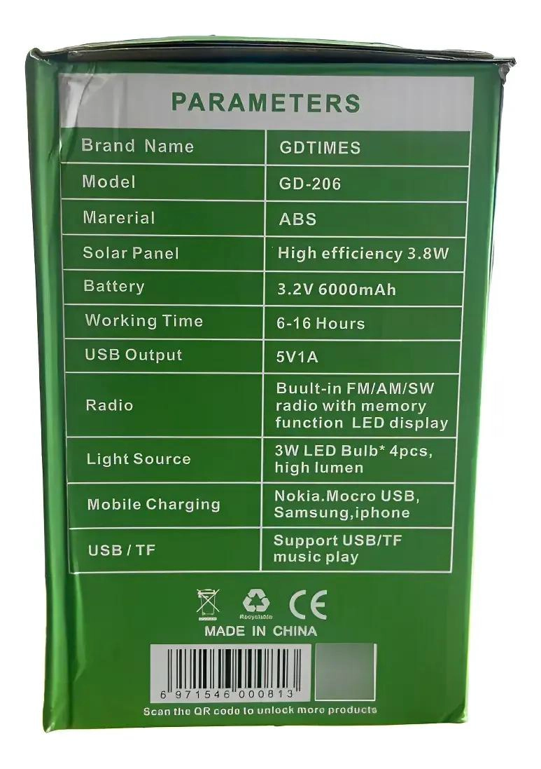 KIT DE EMERGENCIA CON LINTERNA SOLAR, RADIO Y MP3 - 3