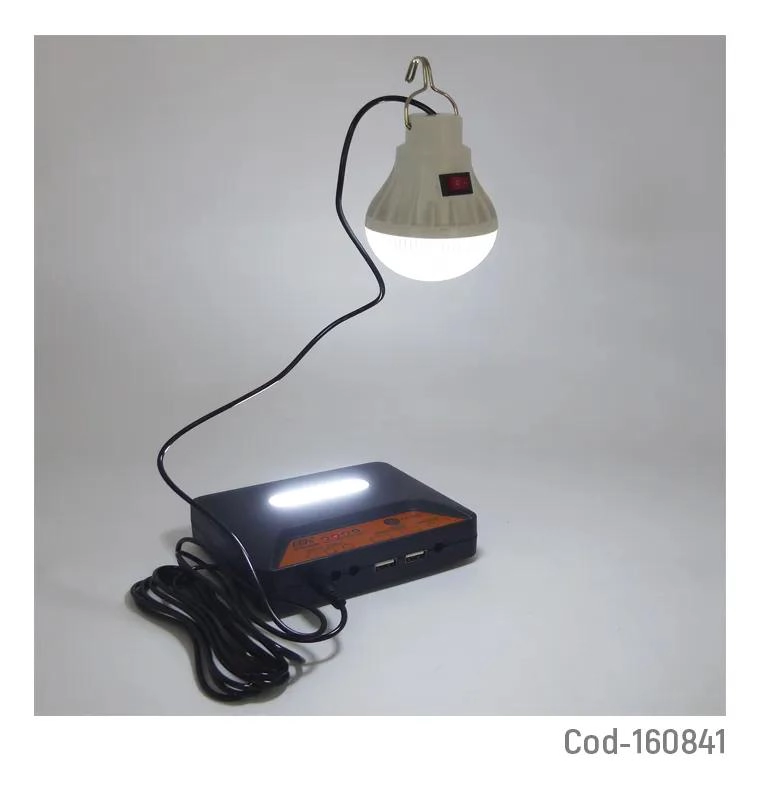 KIT SOLAR CON 2 AMPOLLETAS, 2 PUERTOS USB Y PANEL SOLAR - 3