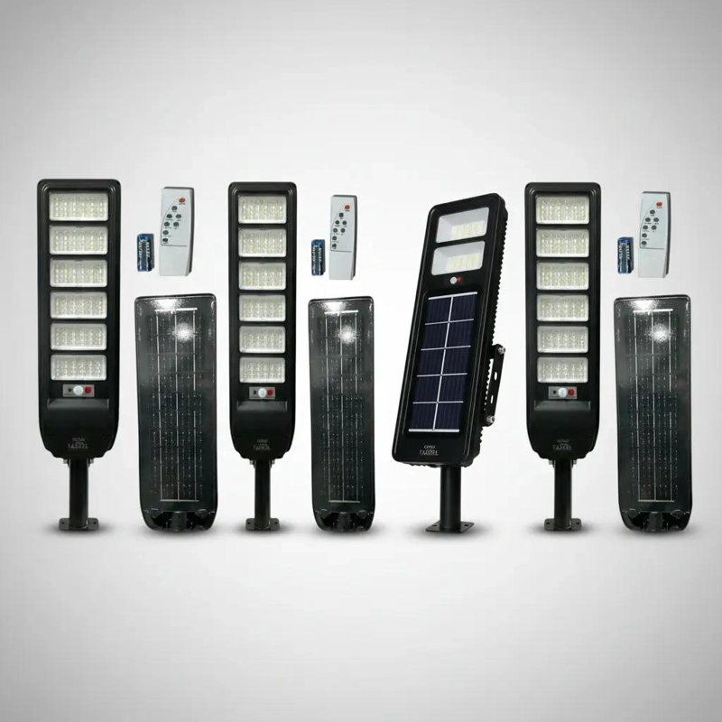 PACK 3 FOCOS PARA POSTE 600W SOLAR CON CONTROL - 1