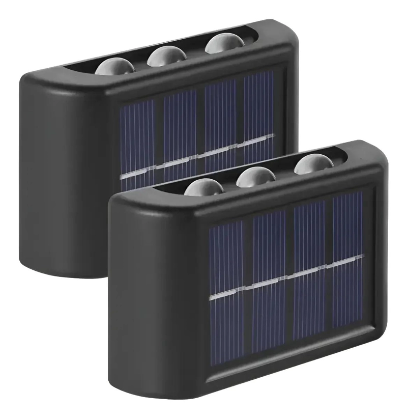 PACK 2 FOCOS LED CALIDO SOLAR PARA EXTERIOR 6 LEDS - 4
