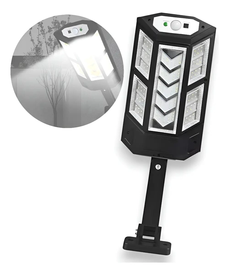 FOCO LED SOLAR EXTERIOR CON SENSOR DE MOVIMIENTO Y MANDO - 1
