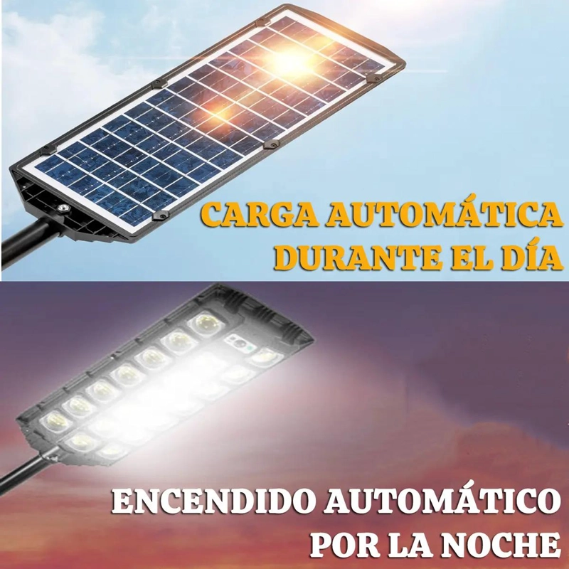 LUZ SOLAR EXTERIOR 100W CON SENSOR DE MOVIMIENTO - 4