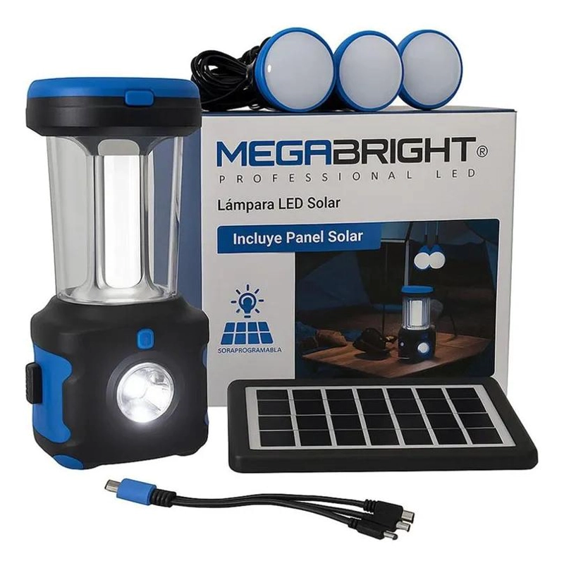 LAMPARA DE EMERGENCIA LED SOLAR RECARGABLE PORTATIL - 1