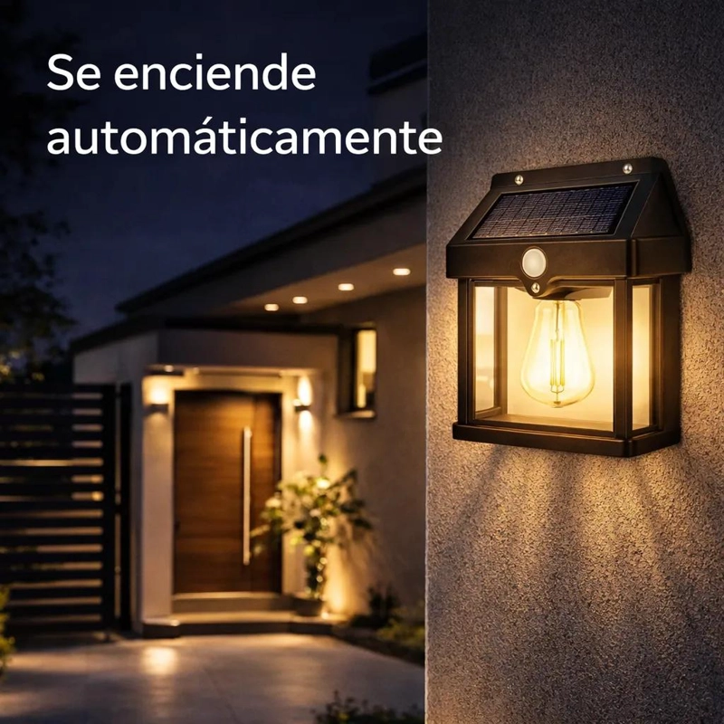 FAROL SOLAR LED EXTERIOR CON SENSOR PARA JARDIN Y CAMPING - 3