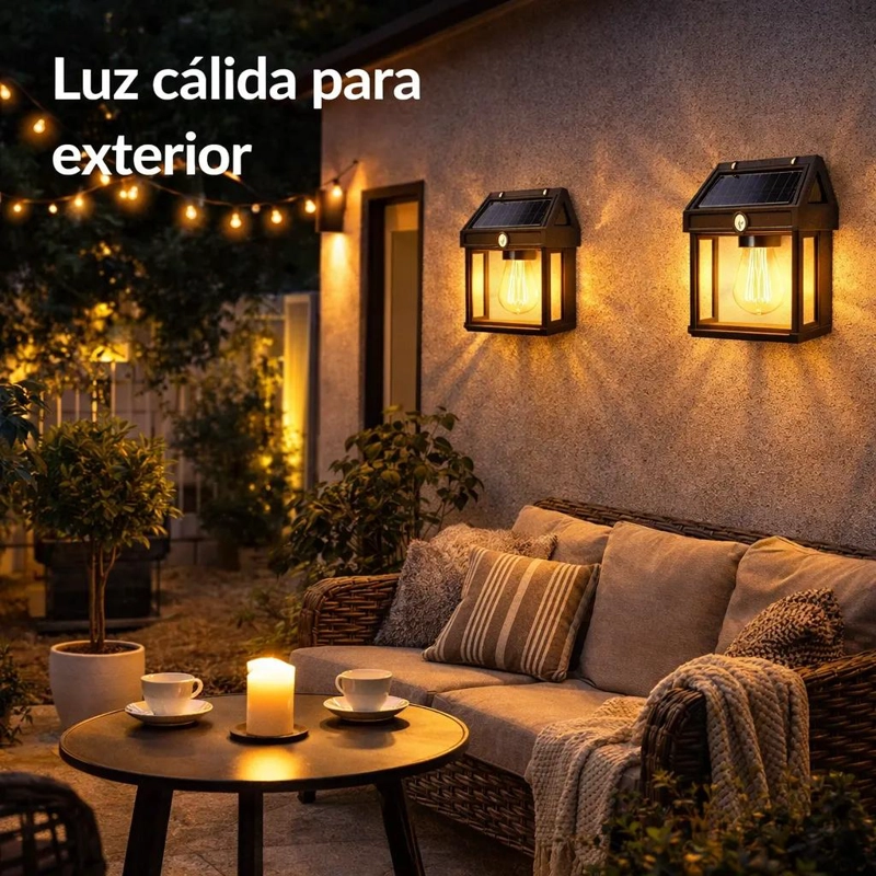 FAROL SOLAR LED EXTERIOR CON SENSOR PARA JARDIN Y CAMPING - 4