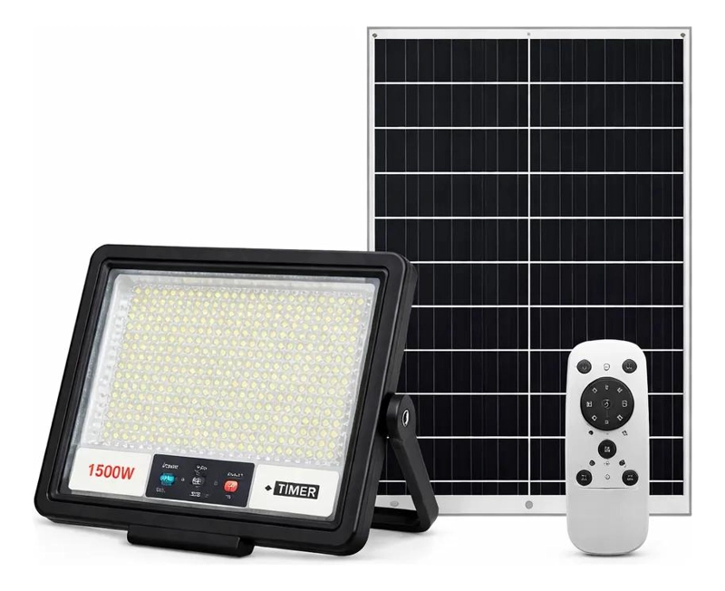 REFLECTOR SOLAR LED 1500W PARA ILUMINACION EXTERIOR - 1