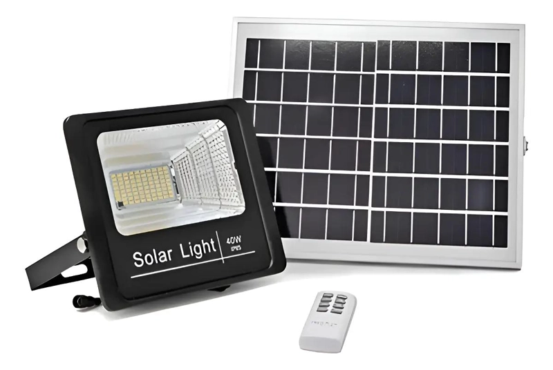 FOCO REFLECTOR SOLAR 400W CON CONTROL Y PANEL - 1