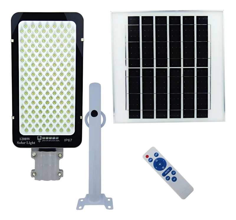 FOCO SOLAR 1200W CON 688 LEDS Y BRAZO METALICO - 1